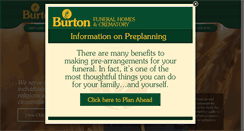 Desktop Screenshot of burtonfuneralhomes.com