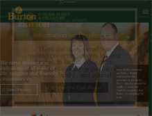 Tablet Screenshot of burtonfuneralhomes.com